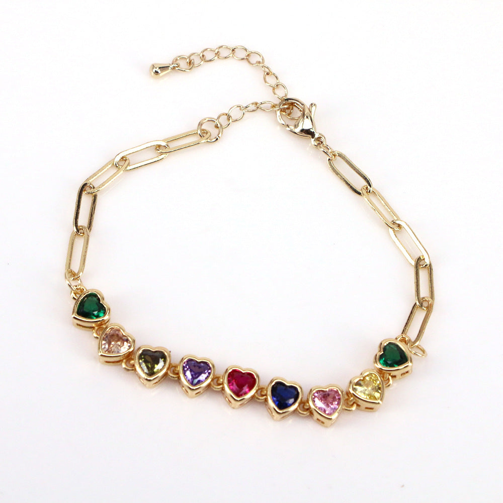 Wholesale Various Zircon Copper Bracelet
